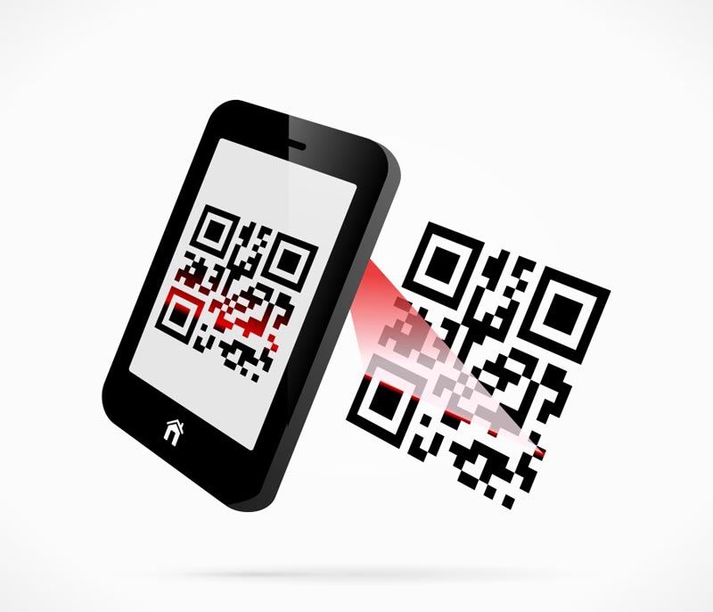 визитки с кодом qr